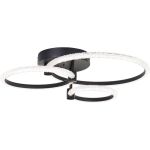 Brilliant Aydin Ceiling Light Aluminium Plastic Matt Black Transparent 30W 4700lm - 830-870 CCT | Remote Control Dimmable