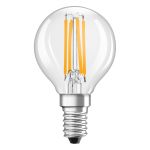 Ledvance  Classic LED E14 Ball Filament Clear 4W 470lm - 827 Extra Warm White | Replaces 40W