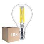 Multipack 10x Philips MASTER LED E14 Ball Filament Clear 2.5W 340lm - 922-927 Dim To Warm | Best Colour Rendering - Dimmable - Replaces 25W