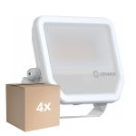 Multipack 4x Ledvance LED Floodlight Aluminium White 41W 6000lm 100D - 840 Cool White | IP66 - Symmetrical