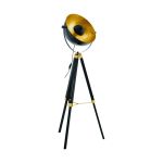 Eglo Floor Lamp Covaleda Wood Steel Black Gold | IP20 - Suitable for 1x E27 