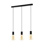 Eglo Pendant Pozueta Steel Black | IP20 - Suitable for 3x E27 