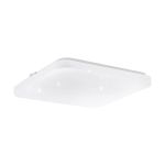 Eglo Wall and Ceiling Light Frania-S Steel White 14.6W 1600lm - 840 Cool White | IP44 