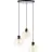 Brilliant Casto Pendant Glass Pendant Metal Black Beige | 510mm - Suitable for 3x E27