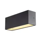 SLV Sitra L Up/Down Wall Light Aluminium Grey 24W 3060lm - 830-840 CCT | Outdoor - IP65