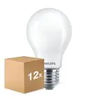 Multipack 12x Philips Master LED E27 Pear Filament Frosted 10.5W 1521lm - 922-927 Dim To Warm | Best Colour Rendering - Dimmable - Replaces 100W