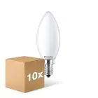 Multipack 10x Philips Corepro LED Candle E14 Frosted 6.5W 806lm - 840 Cool White | Replaces 60W