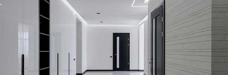 hallway lighting in a office